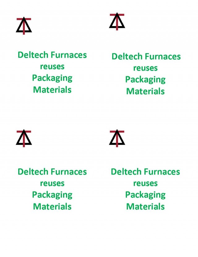 Deltech Furnaces reuses Packaging Materials