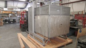 Production size furnace on crate base